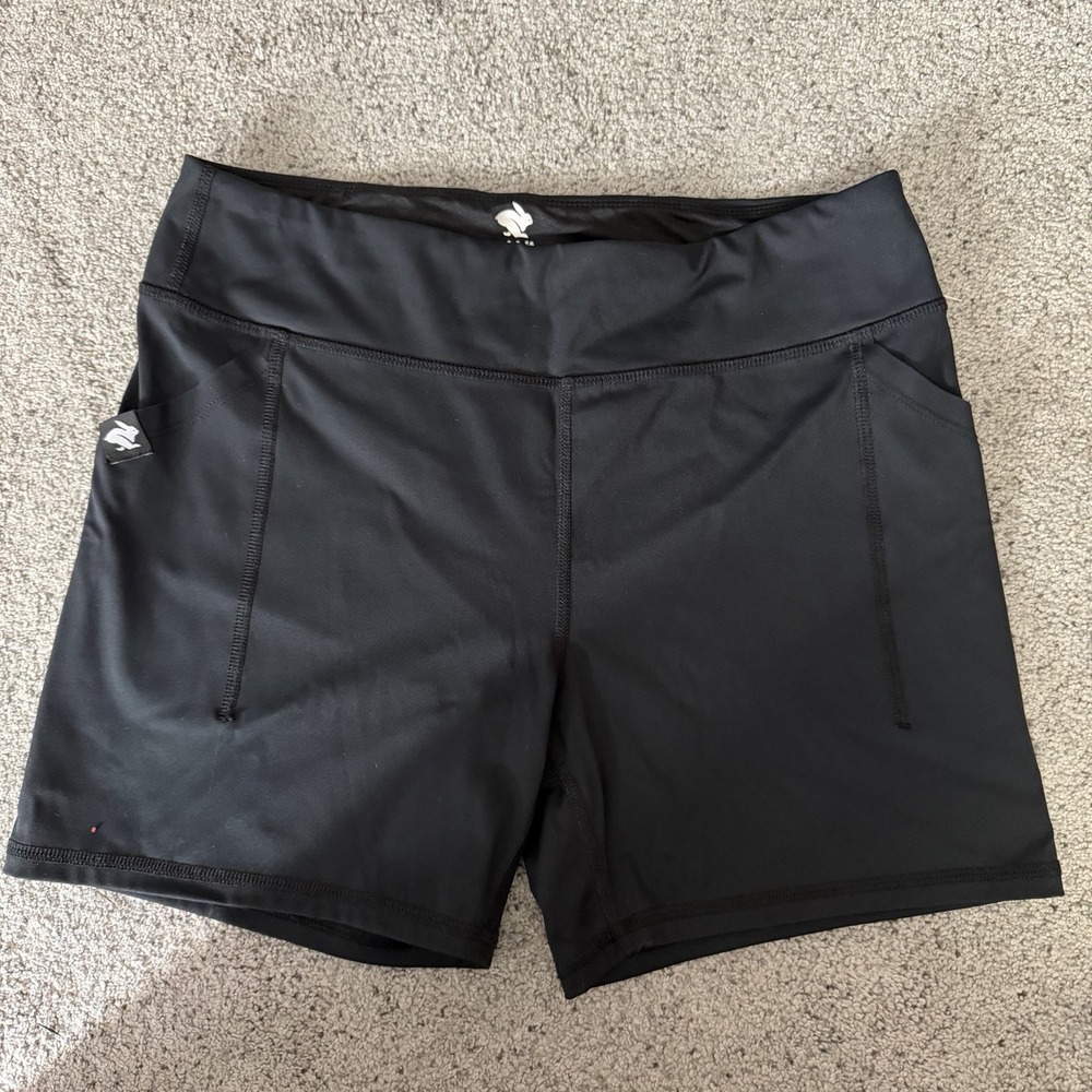 Rabbit Women's Speed leggy 4'' Short black Activewear Running Medium High Rise